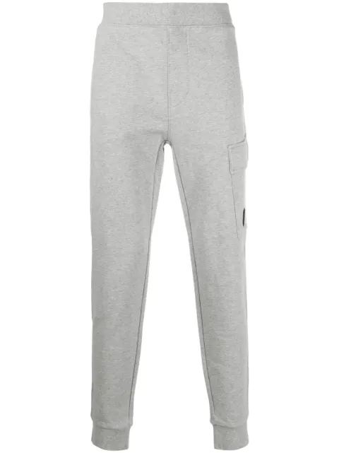 C.P. Company logo-patch cotton track pants