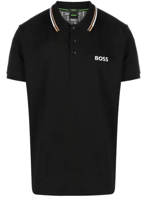 BOSS logo-embroidered polo shirt