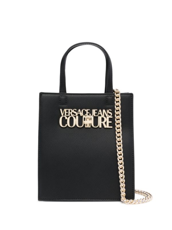 VERSACE JEANS COUTURE ショルダーバッグ ブラック ロゴ