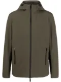 Woolrich logo-patch zip-up hooded jacket - Green