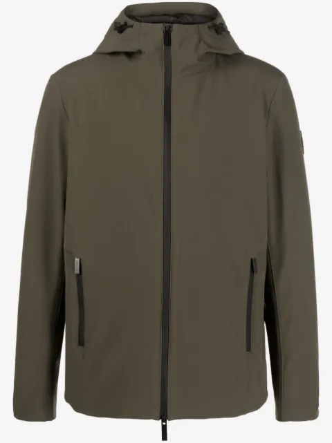Woolrich куртка на молнии с капюшоном и нашивкой-логотипом