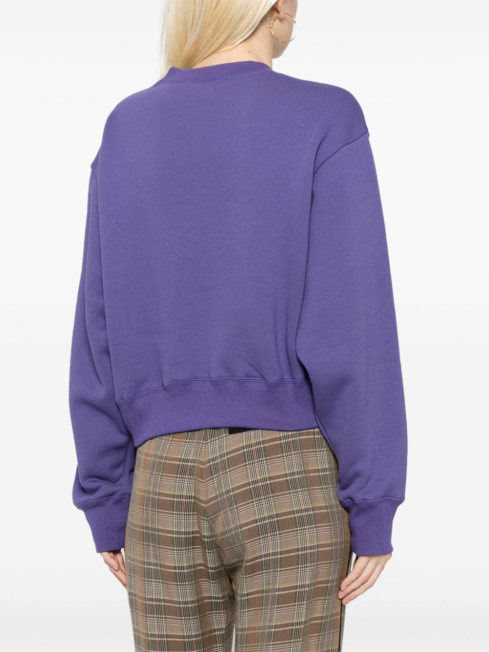 Shop Kolor Logo-print Cotton Sweatshirt In Purple