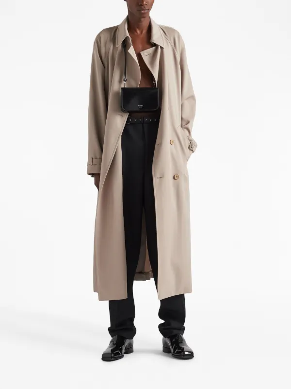 Prada double-breasted Wool Trench Coat - Farfetch