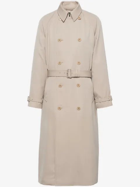 Prada double-breasted wool trench coat