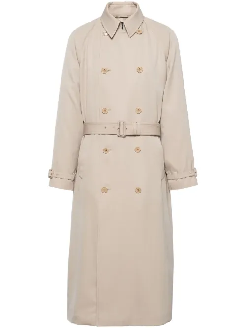 Trench en laine à boutonnière croisée - Prada - Modalova