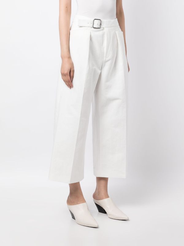 Jil Sander high-waist Cotton Cropped Trousers - Farfetch