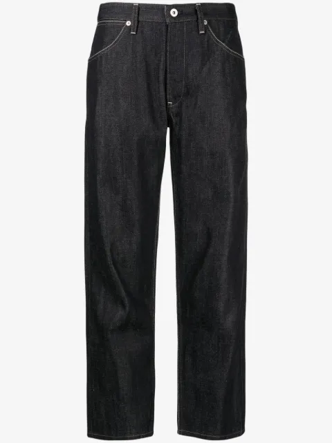Jil Sander contrast-stitching cotton straight-leg jeans