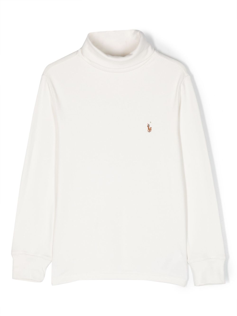 POLO RALPH LAUREN KIDS cotton roll-neck jumper - White