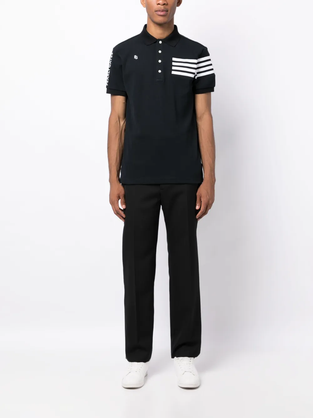 PEARLY GATES Poloshirt met geborduurd logo - Zwart