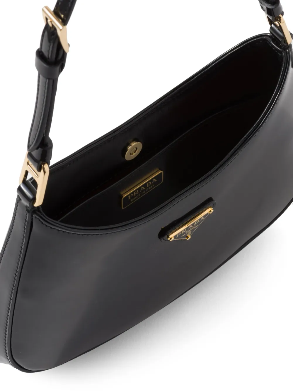 【PRADA】CLEO PATENT LEATHER BAG Black Prada Cleo Patent Leather Bag | PRADA