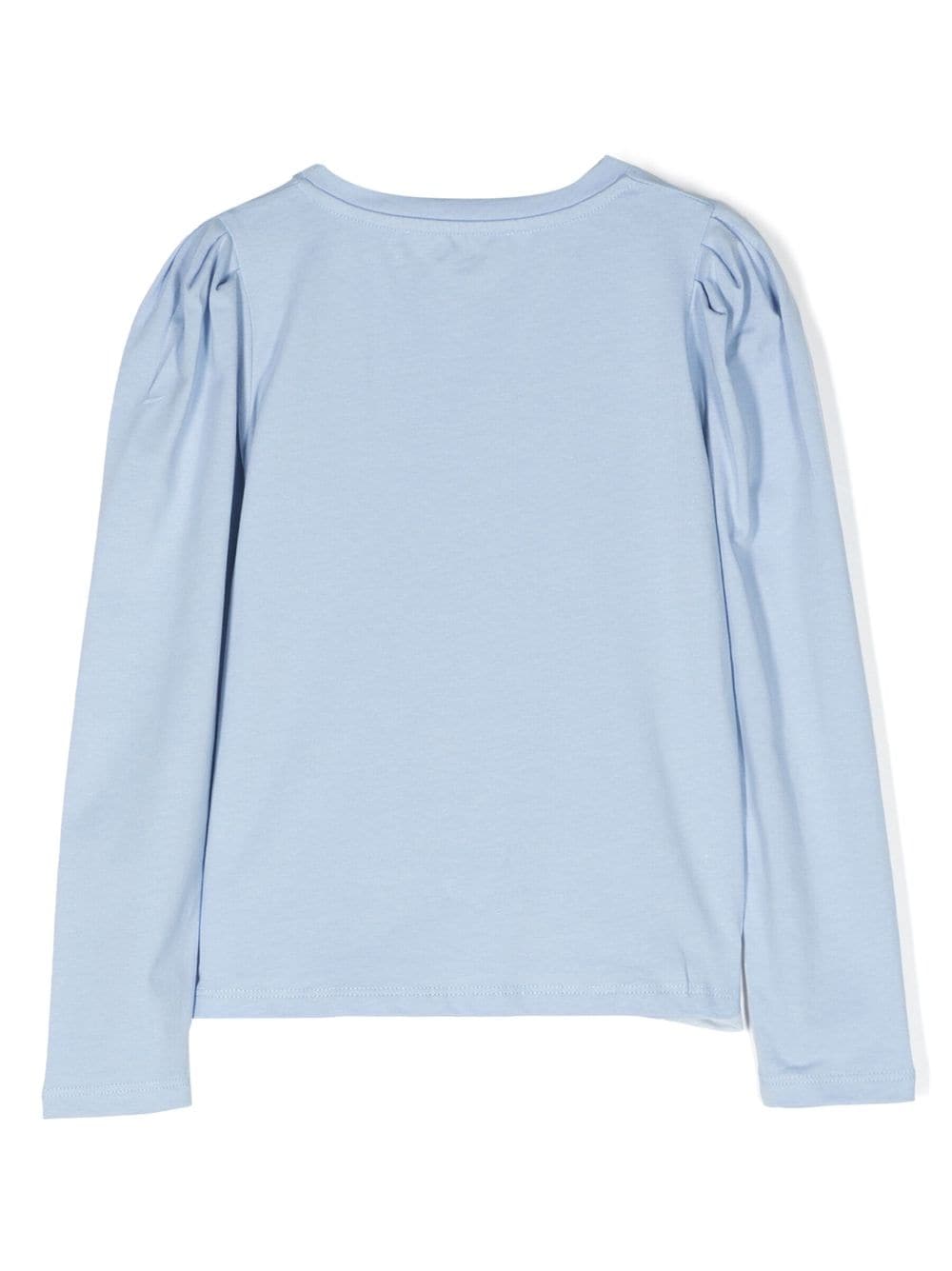 Shop Miss Blumarine Crystal Logo-embellished Stretch-cotton T-shirt In Blue