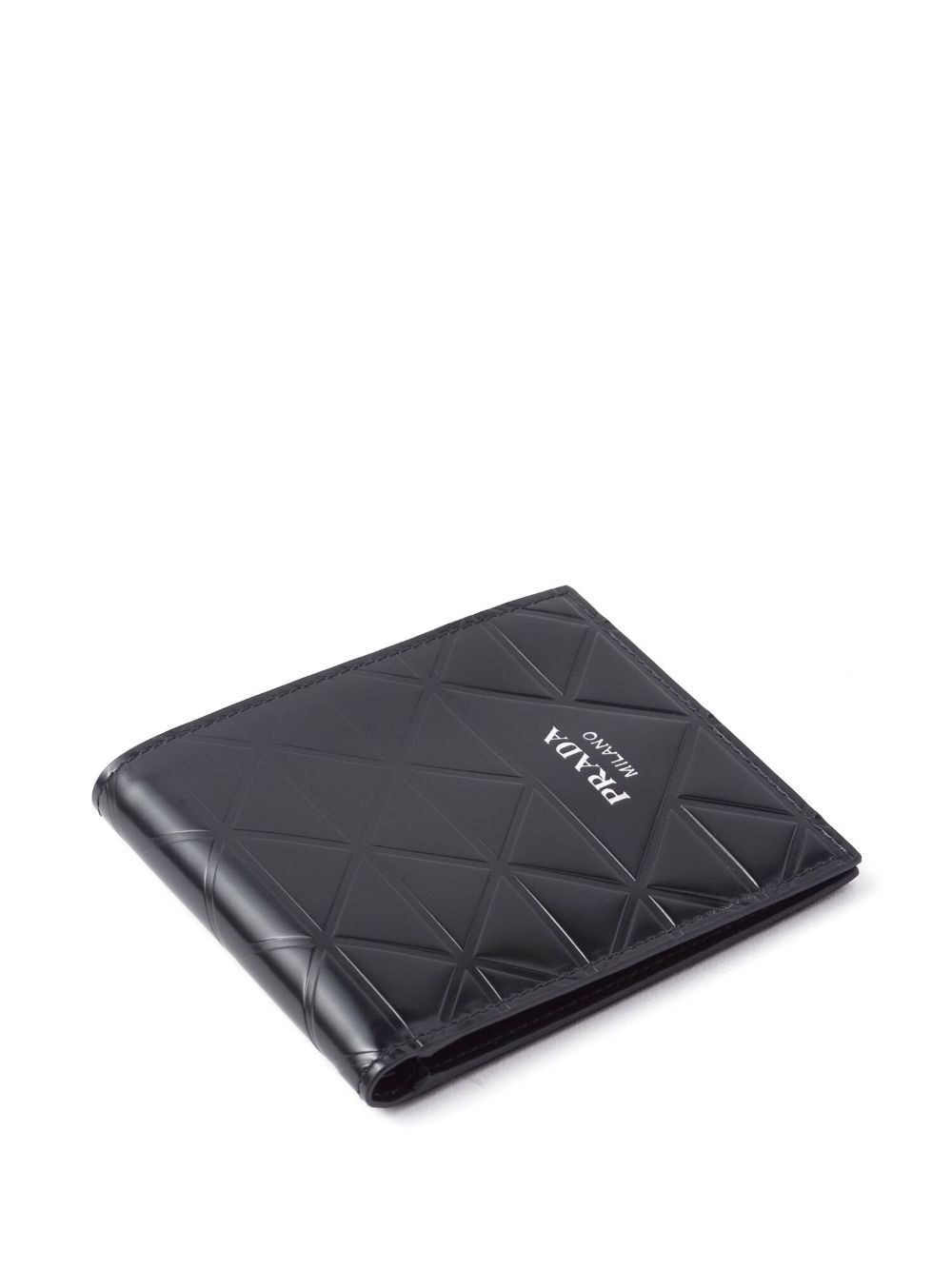 Shop Prada Quilted Leather Wallet In F0002 Black