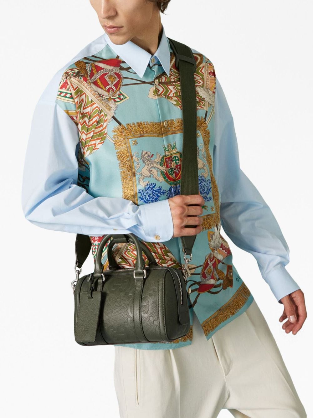 Gucci Mini Jumbo GG Leather Duffle Bag - Farfetch
