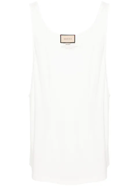 Gucci scoop-neck cotton tank top