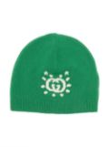 Gucci Kids intarsia-knit wool beanie - Green