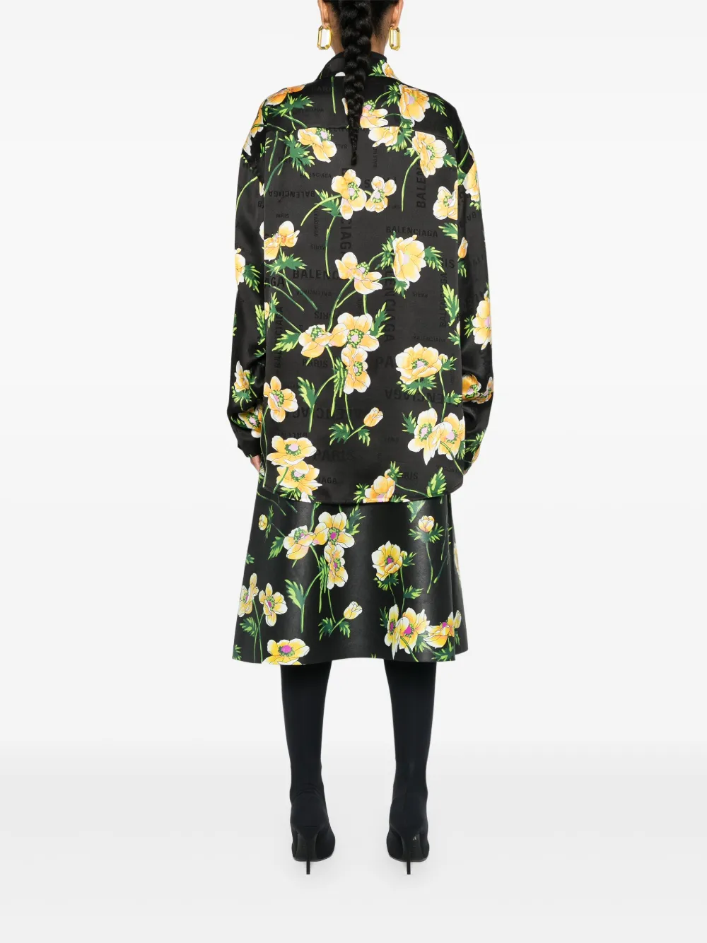 Affordable Balenciaga floral-print shirt Women