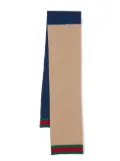 Gucci Kids web-stripe knitted wool scarf - Blue