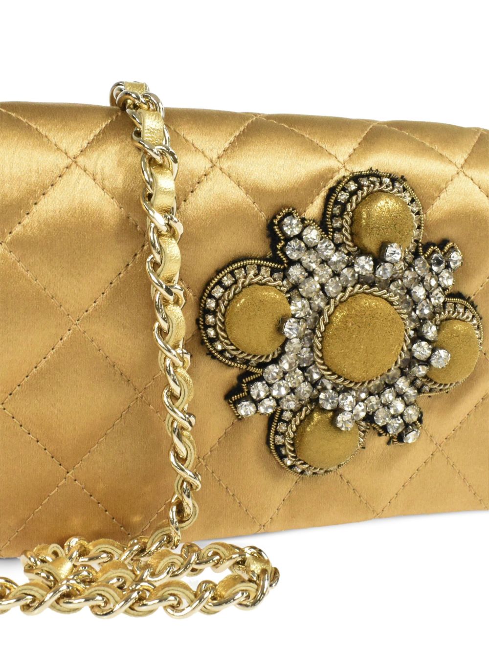 Cheap HOT SALE CHANEL 2006 rhinestone-embellished satin shoulder bag Women