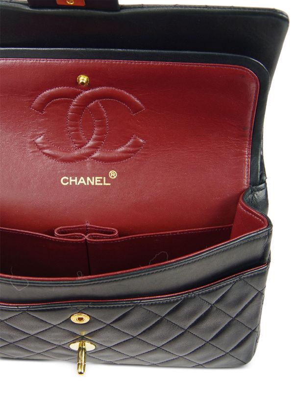 Chanel Pre-owned 1985-1990’s Medium Classic Double Flap Shoulder Bag - Black