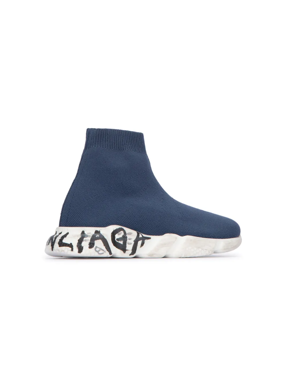 Balenciaga Kids Speed Graffiti Sock Sneakers Blue FARFETCH