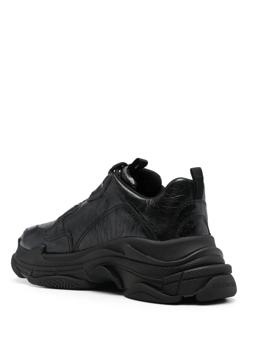 Balenciaga Triple S leren sneakers Zwart