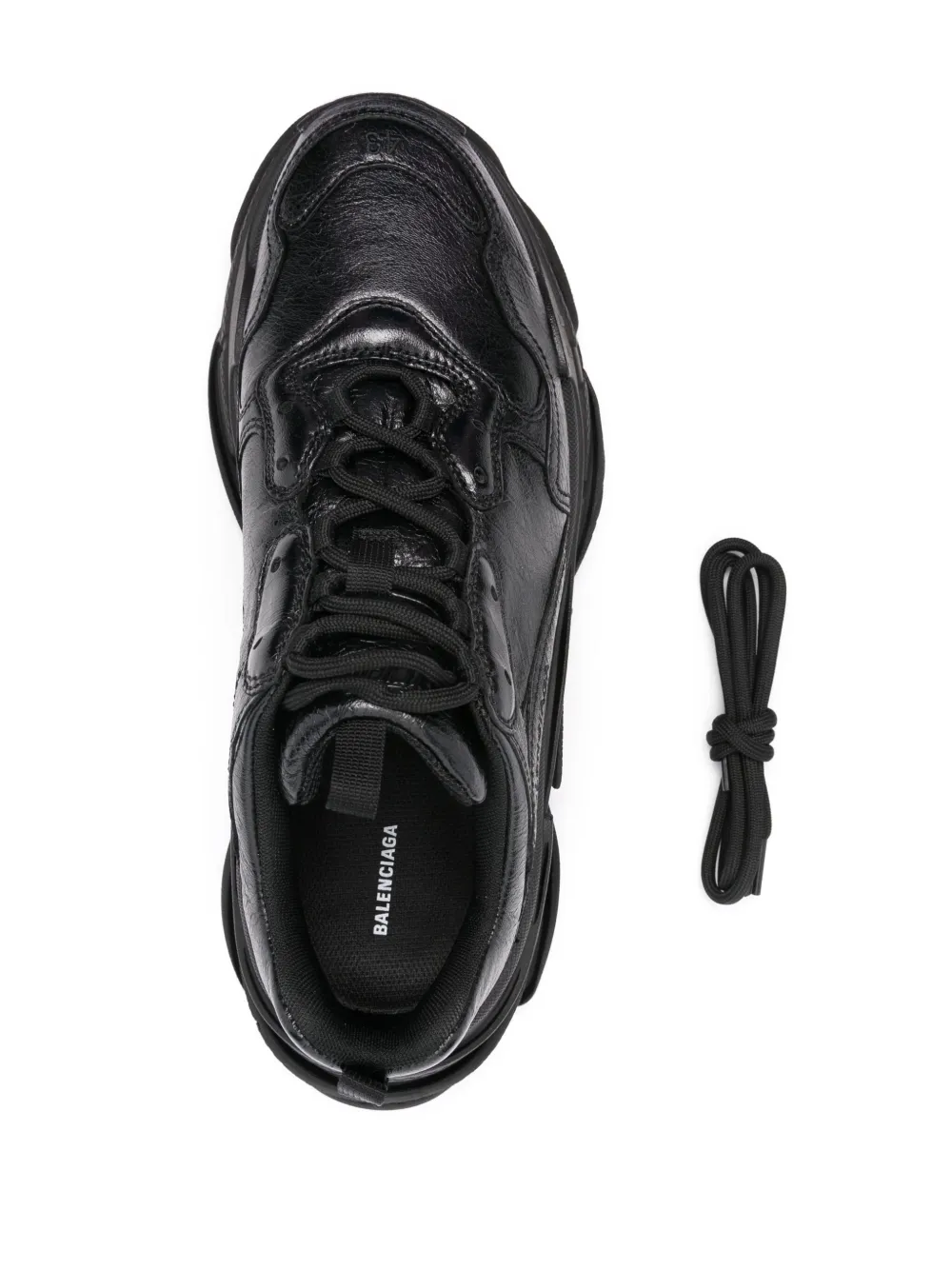 Balenciaga Triple S leren sneakers Zwart