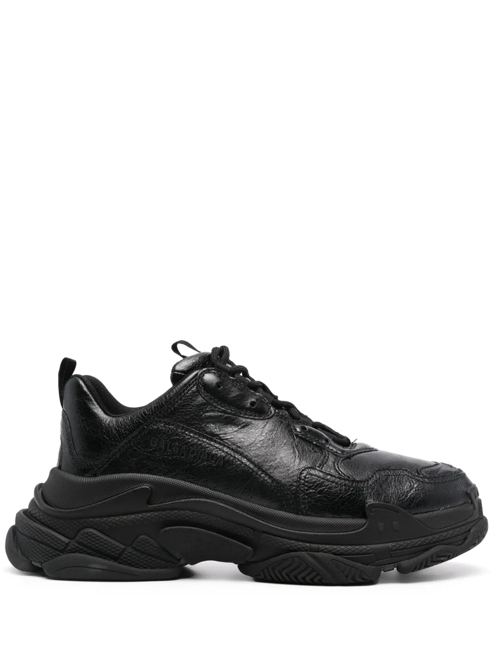 Balenciaga Triple S leren sneakers Zwart