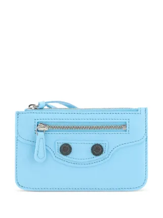 Balenciaga Le Cagole Studded Leather Wallet Blue FARFETCH CA