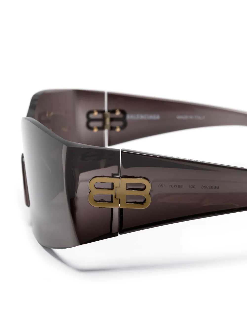 Balenciaga Eyewear Hourglass zonnebril met masker montuur Grijs