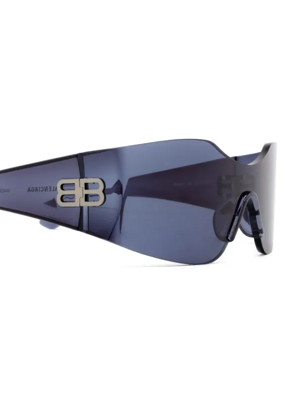 サングラス BALENCIAGA SUNGLASSES (837800T0007 9210) Balenciaga Eyewear アワーグラス マスク サングラス | ブルー
