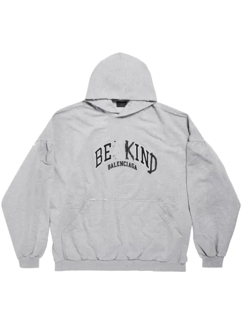 Balenciaga quote-print cotton hoodie