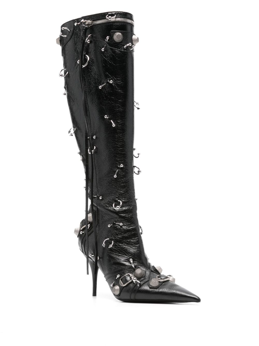 Balenciaga Cagole 90mm leather boots - Black