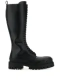 Balenciaga Strike lace-up leather boots - Black
