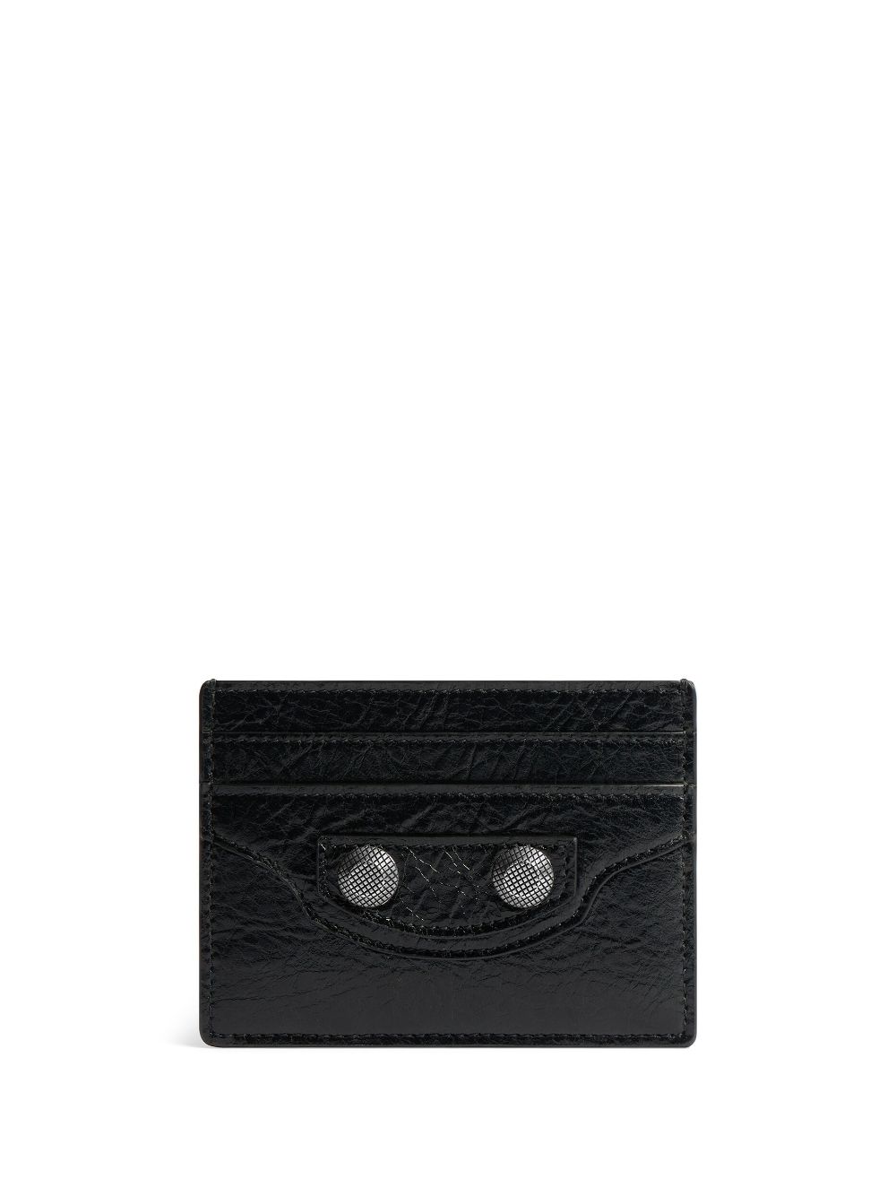 Shop Balenciaga Le Cagole Leather Cardholder In Black