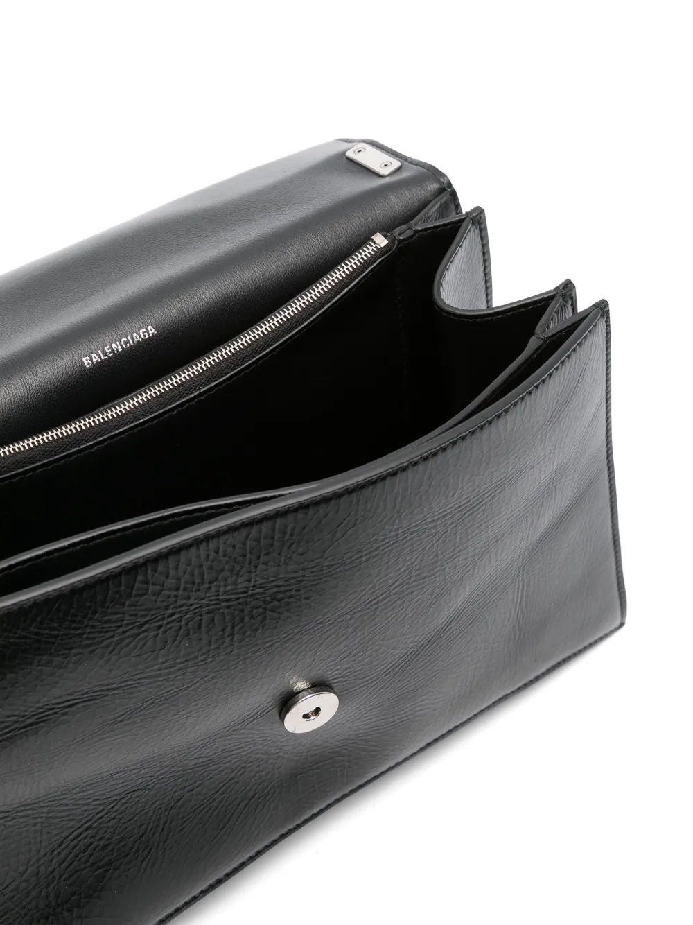 Balenciaga Medium Crush Sling Shoulder Bag | Black | FARFETCH