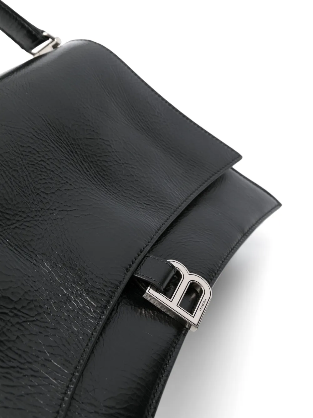 Balenciaga Medium Crush Sling Shoulder Bag | Black | FARFETCH