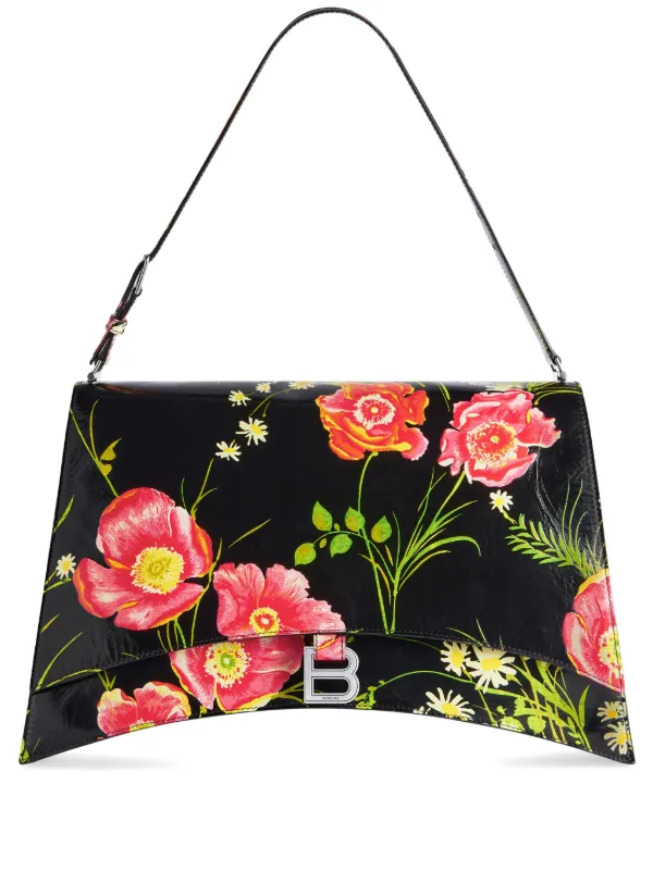 Balenciaga Large Crush Sling floral-print Shoulder Bag - Farfetch