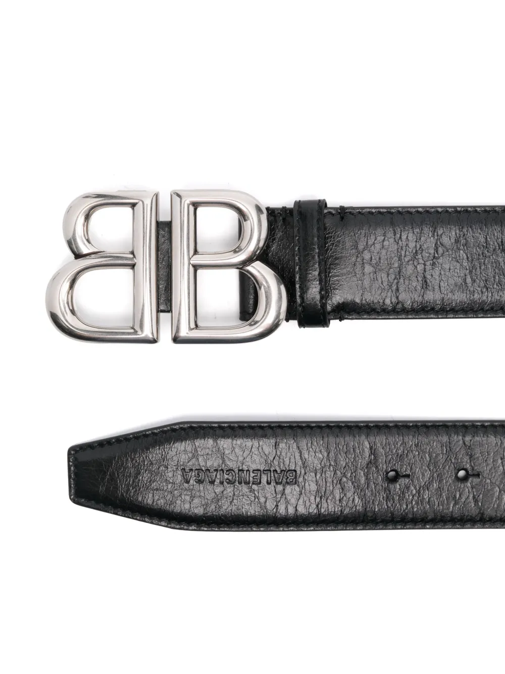 Balenciaga Monaco leren riem - Zwart