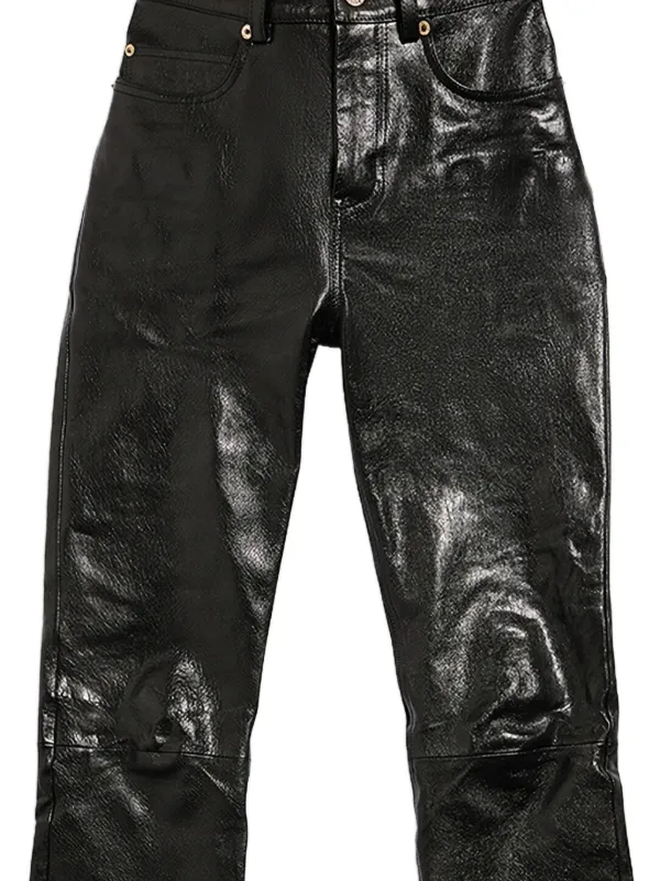 AVIREX leather pants レザーパンツ ブーツカット フレア 牛 Balenciaga ブーツカット レザーパンツ | ブラック | FARFETCH JP