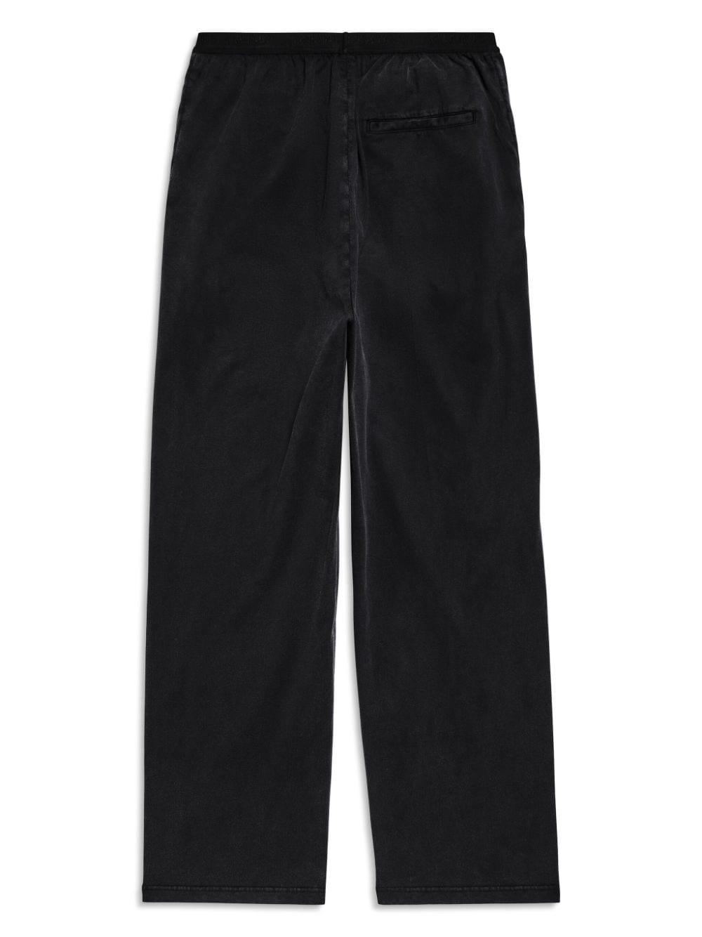 Shop Balenciaga Straight-leg Cotton Trousers In Black