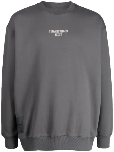 izzue suéter con cuello redondo y logo estampado