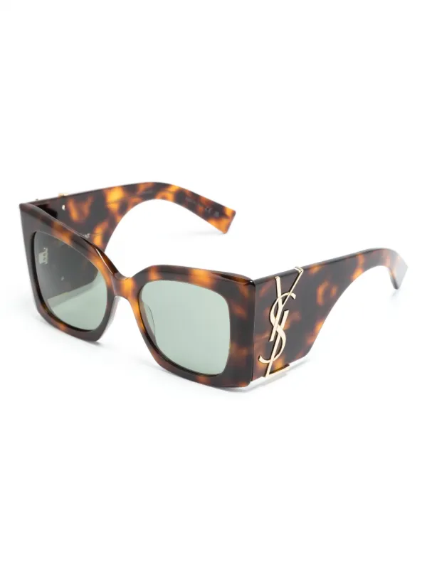 Saint Laurent Eyewear Lentes De Sol Blaze Con Armazón Estilo Carey