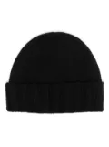 Drumohr knitted cashmere beanie - Black