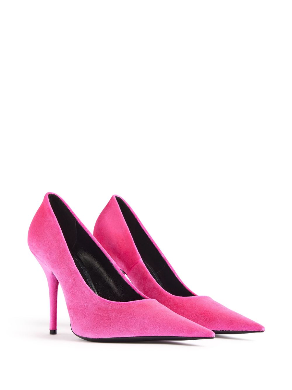 Shop Balenciaga Knife 110mm Velvet Pumps In Pink