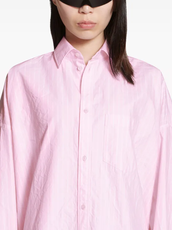 balenciaga poplin pinstripe shirt
