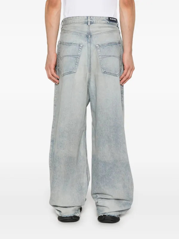 デニム・ジーパン Balenciaga Light Blue Denim Wide-Leg Jeans Balenciaga Baggy wide-leg Jeans | Blue | FARFETCH