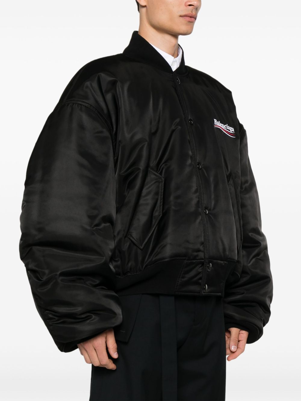 Balenciaga embroidered-logo bomber jacket Men