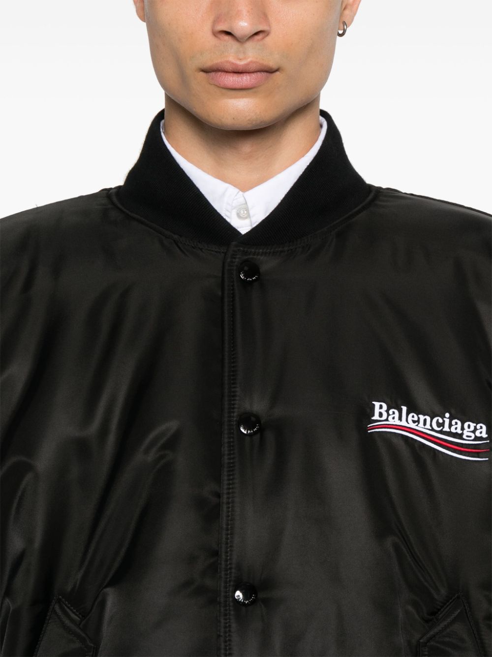 Balenciaga embroidered-logo bomber jacket Men