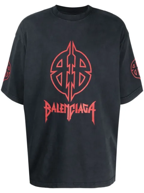 Balenciaga playera con logo estampado
