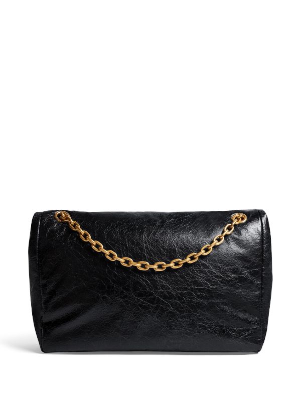 Black Bag With Gold Chain 